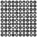 100 harmony icons set black circle