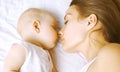 Harmony, love - Baby and mom sleep Royalty Free Stock Photo