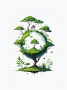 Harmony with Nature: An Idyllic Eco-Friendly World Concept Royalty Free Stock Photo