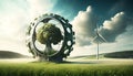 Harmony of Nature and Technology: A Vision of Green Energy on Earth, Made with Generative AI