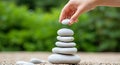 Harmony and Positive Mind with Balanced Stone Stack Concept Royalty Free Stock Photo