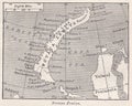 Vintage 1900s map of Novaya Zemlya