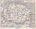 Vintage map of Norfolk 1900s