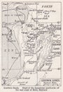 Vintage map of Goodwin Sands 1900s Royalty Free Stock Photo