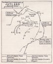 Vintage map / plan of Jutland, Battle Fleet Engagement May 31, 1918.