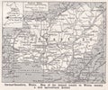 Vintage map of Carmarthenshire 1900s.