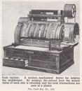 Vintage illustration of a cash register 1900s.
