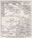 Vintage map of Bechuanaland.