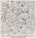 Vintage map of Brussels