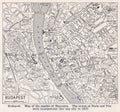 Vintage map of Budapest