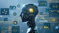 Harness AI to extract data from unstructured documents with machine learning algorithms. Royalty Free Stock Photo