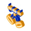 Harness Alpinism Hooking Device Tool isometric icon Royalty Free Stock Photo