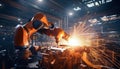 Harnessing Technology: Engineer Oversees Robotic Welding in Smart Factory. Generative ai