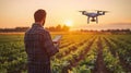 Harnessing technology in precision agriculture visualizing the impact of drones and smart devices on modern farming practices