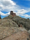 Harney Peak Fire Lookout Tower in Custer State Park in Black Hills of South Dakota Royalty Free Stock Photo