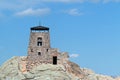 Harney Peak Fire Lookout Tower in Custer State Park in the Black Hills of South Dakota Royalty Free Stock Photo
