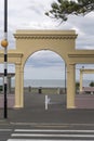 `Harold Latham` monumental arch at marine Parade, Napier, New Zealand