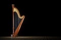 Harp aged on white 3D rendering