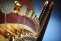 Harp aged on white 3D rendering Royalty Free Stock Photo