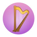 Harp Icon Ancient Music Instrument Concept