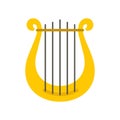 Harp icon, flat style