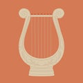 Harp icon flat vector. Irish lyre. Harp music instrument isolatedMobile