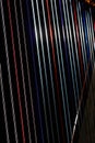 Harp strings closeup. Classical music instrument Royalty Free Stock Photo