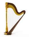 Harp isolated on white background. 3D illustration