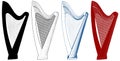 Harp Isolated On A White Background Vector