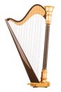 Harp, lyre closeup. 3D rendering