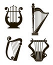 Harp and lyre icons