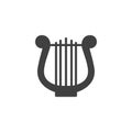 Harp music instrument vector icon