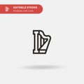 Harp Simple vector icon. Illustration symbol design template for web mobile UI element. Perfect color modern pictogram