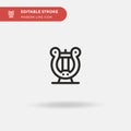 Harp Simple vector icon. Illustration symbol design template for web mobile UI element. Perfect color modern pictogram