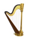 Harp Stringed Musical Instrument Isolated