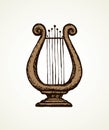 Harp. Vector drawing