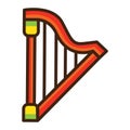 Harp. Vector illustration decorative background design Royalty Free Stock Photo