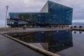 Harpa brick building in iceland