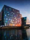 Harpa Concert Hall in Reykjavik at sunset Royalty Free Stock Photo