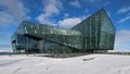 Harpa Concert Hall in winter in Reykjavik