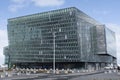 Front view of Harpa (Harpan), the concert hall in Reykjavik, Iceland