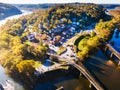 Panorama over Harpers Ferry from Maryland Heights Royalty Free Stock Photo