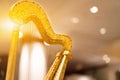 Harps golden light background. Royalty Free Stock Photo