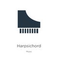 Harpsichord icon vector. Trendy flat harpsichord icon from music collection isolated on white background. Vector illustration can