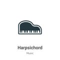 Harpsichord vector icon on white background. Flat vector harpsichord icon symbol sign from modern music collection for mobile Royalty Free Stock Photo