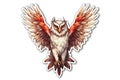 Harpy Sticker On White Background. Generative AI