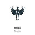 Harpy vector icon on white background. Flat vector harpy icon symbol sign from modern fairy tale collection for mobile concept and