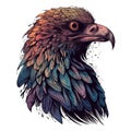 Harpy On White Background Logo. Generative AI