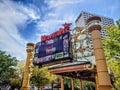 Iconic Harrah`s Reno Hotel-Casino closes in 2020. Reno, Nevada Royalty Free Stock Photo
