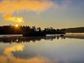 Harriman State Park dawn at the lake Royalty Free Stock Photo